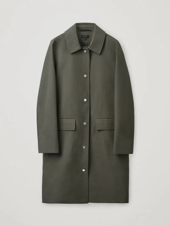COS Jackets & Blazers - COS Olive-Style Single-Breasted Trench Coat